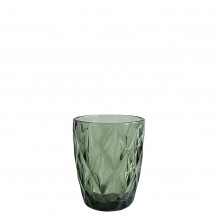 Γυάλινο ποτήρι Χαμηλό 27c φ8 1x10cm l ΡΟΜΒΟΣ πράσινο - Σετ 12 c493769