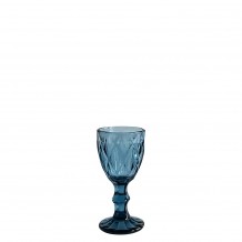 Γυάλινο ποτήρι Λικέρ με πόδι 5cl φ5x10 4cm ΡΟΜΒΟΣ μπλε - Σετ 12 c493777