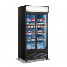 Βιτρίνα συντήρησης διπλή με συρόμενες πόρτες - CL1100 V2GC SL Black c493993