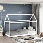 Παιδικό κρεβάτι Nino τ Montessori pakoworld ξύλο πεύκου σε λευκή απόχρωση 90x190εκ c494044