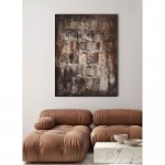 TERRYN EARTH ΠΙΝΑΚΑΣ ΔΙΑΚΟΣΜΗΣΗΣ 90x120x4 ΚΑΜΒΑΣ ΚΑΦΕ ΜΠΕΖ ΓΚΡΙ ΞΥΛΟ c494142