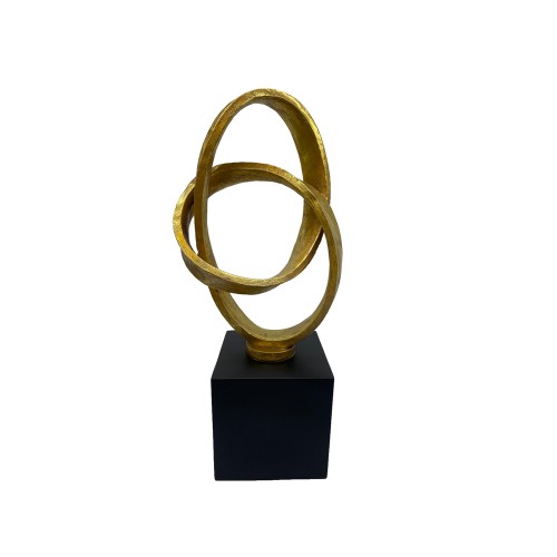 VITRO ΔΙΑΚΟΣΜΗΤΙΚΟ TOTEM 26x18x57 POLYRESIN ΧΡΥΣΟ ΜΑΥΡΟ c494203