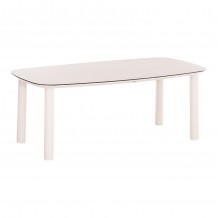 ΤΡΑΠΕΖΙ DOSUN HM6202 02 ΚΡΕΜ ΑΛΟΥΜΙΝΙΟ-3D PRINT ΓΥΑΛΙ ΚΕΡΑΜΙΚΟ LOOK 220x100x75Υεκ c494382