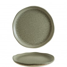 Πιάτο Ρηχό πορσελάνης ακανόνιστο σχήμα 27cm Reactive γυάλωμα Adelfa BONNA - Σετ 6 c494391