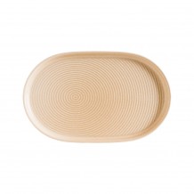 Πιατέλα Οβάλ πορσελάνης με κάθετο χείλος step 33x18cm Reactive γυάλωμα Mirage Ripple BONNA - Σετ 6 c494398