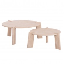 ΣΕΤ 2ΤΜΧ ΤΡΑΠΕΖΙΑ ΣΑΛΟΝΙΟΥ EQUIL HM9943 01 MDF ΜΕ ΜΕΛΑΜΙΝΗ-ΦΥΣΙΚΟ 66x66εκ 87x87εκ c494838