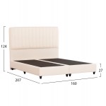 ΚΡEΒΑΤΙ ΔΙΠΛΟ LUTHER HM717 ΜΠΕΖ ΥΦΑΣΜΑ ΓΙΑ ΣΤΡΩΜΑ 160x200εκ c494840