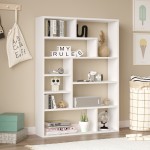 Βιβλιοθήκη Decora pakoworld σε λευκη απόχρωση 90x22x123 6εκ c495174