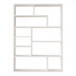 Βιβλιοθήκη Decora pakoworld σε λευκη απόχρωση 90x22x123 6εκ c495174