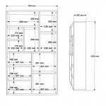 Βιβλιοθήκη Boteca 10θέσεων pakoworld σε λευκή απόχρωση 75x22x123 6εκ c495188