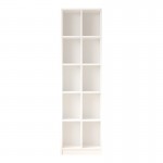 Βιβλιοθήκη Oteca 10θέσεων pakoworld σε λευκή απόχρωση 51 1x25 4x180εκ c495201