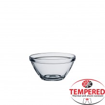 Γυάλινο μπωλ φ10 5xY5 3cm Tempered στοιβαζόμενο Pompei BORMIOLI ROCCO - Σετ 24 c495252