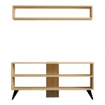 Σύνθετο σαλονιού Prestige pakoworld σε oak απόχρωση 120x29 6x50εκ c495336