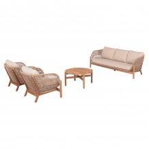 ΣΕΤ ΣΑΛΟΝΙ ΕΞ ΧΩΡΟΥ 4ΤΜΧ SANJI HM6219 ΞΥΛΟ ΑΚΑΚΙΑΣ-ΑΛΟΥΜΙΝΙΟ-ΣΧΟΙΝΙ c495380