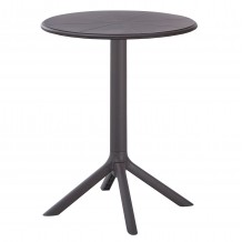 ΤΡΑΠΕΖΙ ΠΟΛΥΠΡΟΠΥΛΕΝΙΟΥ ΣΤΡΟΓΓΥΛΟ TERRIN HM6124 13 ΚΑΦΕ Φ60x75Υεκ c495382