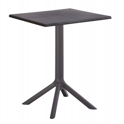 ΤΡΑΠΕΖΙ ΠΟΛΥΠΡΟΠΥΛΕΝΙΟΥ ΤΕΤΡΑΓΩΝΟ TERRIN HM6125 13 ΚΑΦΕ 60 5x60 5x76 5Υεκ c495383