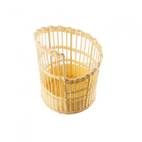 Καλάθι Rattan απο PP Handwoven Μπαγκέτας φ33xΥ41 5cm ανοιχτή απόχρωση TableCraft c495400