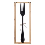 Wall Relief Vintage Cutlery Μέταλλο Μαύρο PU Pcs Assorted 30x3x80cm c495421