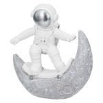  Figure Astronaut Poly White Silver Ποικιλία 3 φορές 11X5X12Cm 11X5X12Cm c495448