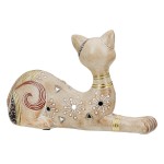 Figure Cat Synthetic Resin Ανοιχτό καφέ 21X8X12Cm 21X8X12Cm c495478