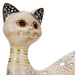 Figure Cat Synthetic Resin Ανοιχτό καφέ 21X8X12Cm 21X8X12Cm c495478