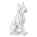 Figure Dog Synthetic Resin White 8X12X22Cm 8X12X22Cm c495488