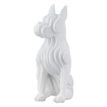  Figure Dog Synthetic Resin White 8X12X22Cm 8X12X22Cm c495488