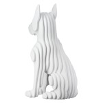  Figure Dog Synthetic Resin White 8X12X22Cm 8X12X22Cm c495488