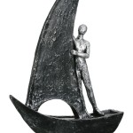  Figure Boat Man Motif Συνθετική Ρητίνη Χρυσό Χρώμα Ασημί Χρώμα 2 Ποικιλία 20X6X29Cm 20X6X29Cm c495492