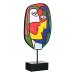  Sculpture Face Motif Συνθετική Ρητίνη Πολύχρωμη 2 Ποικιλία 20X7X35Cm 20X7X35Cm c495505