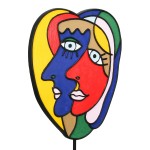  Sculpture Face Motif Συνθετική Ρητίνη Πολύχρωμη 2 Ποικιλία 20X7X35Cm 20X7X35Cm c495505