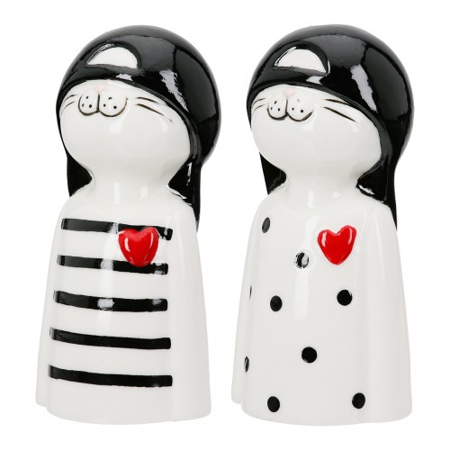  Figure Cat Porcelain White 2 Assorted 6X5X12Cm 6X5X12Cm c495511