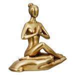  Figure Yoga Motif Συνθετική Ρητίνη Χρυσού Χρυσού Ποικιλία 3 φορές 16X8X21Cm 16X8X21Cm c495525