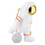 Figure Astronaut Synthetic Resin Grey White 2 Assorted 10X14X18Cm 10X14X18Cm c495528