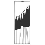  Ανάγλυφο τοίχου Μεταλλικό Μαύρο 26X2X70Cm 26X2X70Cm c495551