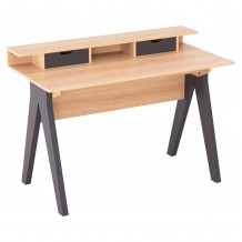 ΓΡΑΦΕΙΟ REXIN HM18290 ΜΕΛΑΜΙΝΗ ΣΕ SONAMA-ΓΚΡΙ 120x19-59x75-85 5ΥΥεκ c495595