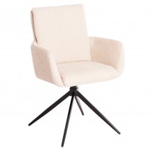 ΠΟΛΥΘΡΟΝΑ ΠΕΡΙΣΤΡΕΦ BLANS HM9942 07 ΜΠΕΖ ΜΠΟΥΚΛΕ ΥΦΑΣΜΑ-ΜΕΤΑΛΛΙΚΑ ΠΟΔΙΑ 62x60x90Υ c495603