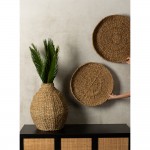 NEREA ΔΙΣΚΟΣ SET 3ΤΜΧ 55x55x8 SEAGRASS ΦΥΣΙΚΟ ΜΕΤΑΛΛΟ c495631