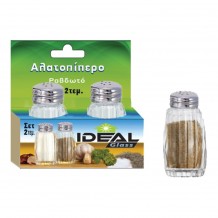 ΣΕΤ Αλατοπίπερο γυάλινο φ3 5xΥ8cm με καπάκι INOX Ραβδωτό - Σετ 4 c495653 ΣΕΤ Αλατοπίπερο γυάλινο φ3 5xΥ8cm με καπάκι INOX Ραβδωτό - Σετ 4 c495653