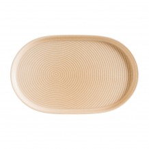 Πιατέλα Οβάλ πορσελάνης με κάθετο χείλος step 37cm Reactive γυάλωμα Mirage Ripple BONNA - Σετ 6 c495654