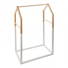 Παιδική κρεμάστρα Holen pakoworld ξύλο πεύκου σε φυσική με λευκή απόχρωση 60x37x100εκ c495676