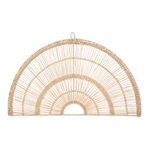 Διακοσμητικό τοίχου Padma pakoworld pe rattan σε φυσική απόχρωση 60 7x1 5x35 5εκ c495681