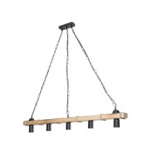 Φωτιστικό οροφής πεντάφωτο Lagoon pakoworld Ε27 σε καφέ απόχρωση 100x8 5x10 5εκ c495709