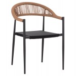 ΠΟΛΥΘΡΟΝΑ BERG HM6284 02 ΑΛΟΥΜΙΝΙΟ TEXTILENE ΣΚΟΥΡΟ ΓΚΡΙ--P E TWISTED RATTAN 55x56x79Υεκ c495764