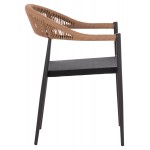 ΠΟΛΥΘΡΟΝΑ BERG HM6284 02 ΑΛΟΥΜΙΝΙΟ TEXTILENE ΣΚΟΥΡΟ ΓΚΡΙ--P E TWISTED RATTAN 55x56x79Υεκ c495764