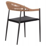 ΠΟΛΥΘΡΟΝΑ BERG HM6284 02 ΑΛΟΥΜΙΝΙΟ TEXTILENE ΣΚΟΥΡΟ ΓΚΡΙ--P E TWISTED RATTAN 55x56x79Υεκ c495764