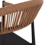 ΠΟΛΥΘΡΟΝΑ BERG HM6284 02 ΑΛΟΥΜΙΝΙΟ TEXTILENE ΣΚΟΥΡΟ ΓΚΡΙ--P E TWISTED RATTAN 55x56x79Υεκ c495764