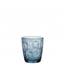 Γυάλινο Ποτήρι Χαμηλό 30 5cl φ8 4x9 3cm Μπλε διαφανές Diamond BORMIOLI ROOCO - Σετ 6 c495789