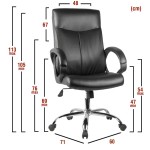 Καρέκλα Γραφείου ArteLibre MEΛITH Μαύρο PU 60x71x105-113cm c495936