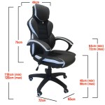 Καρέκλα Γραφείου ArteLibre Gaming ΚΛΕΟΝΙΚΗ Μαύρο Λευκό 65x72x118-126cm c495937
